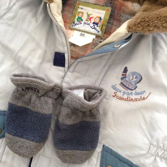 6 MONTHS - DEUX PAR DEUX SNOWSUIT One Piece - Picture 4 of 8